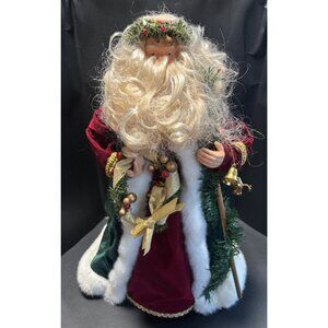 Father Christmas Victorian Santa Claus Figurine Resin VTG 1990s See Description